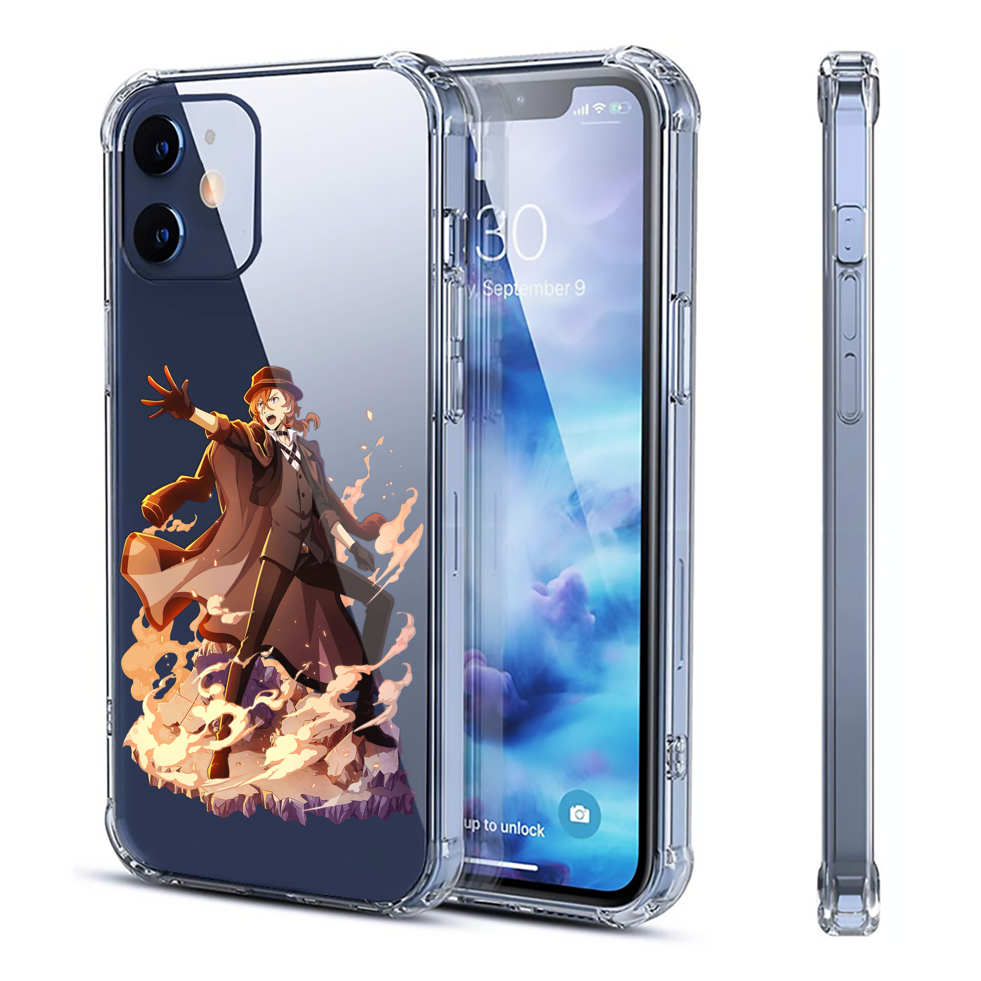 （画像用） 文豪ストレイドッグス Bungo Stray Dogs 【iPhone 12シリーズ対応】透明スマホケース（クリアソフトケース）